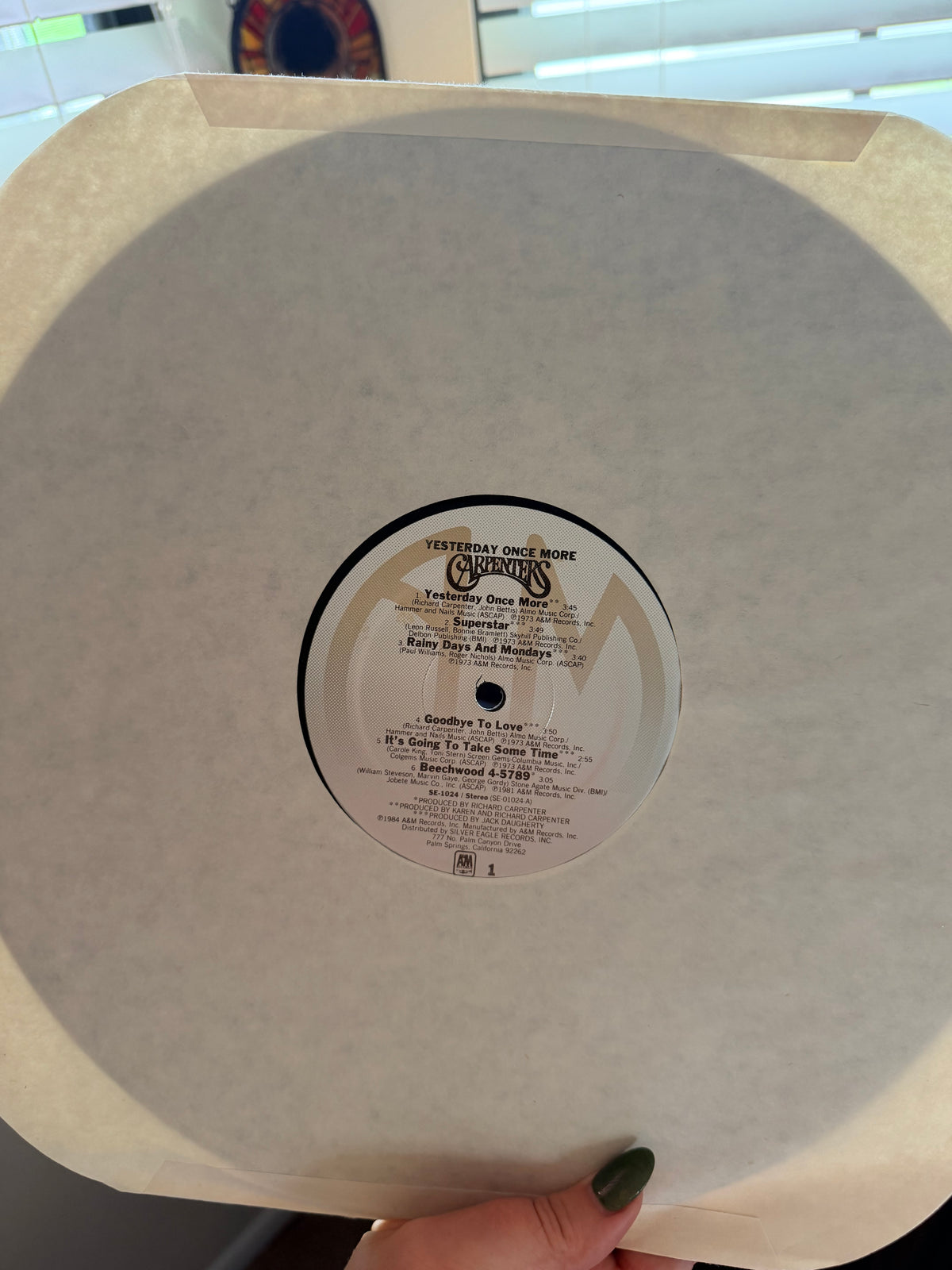 Carpenters - Yesterday Once More vinyl record