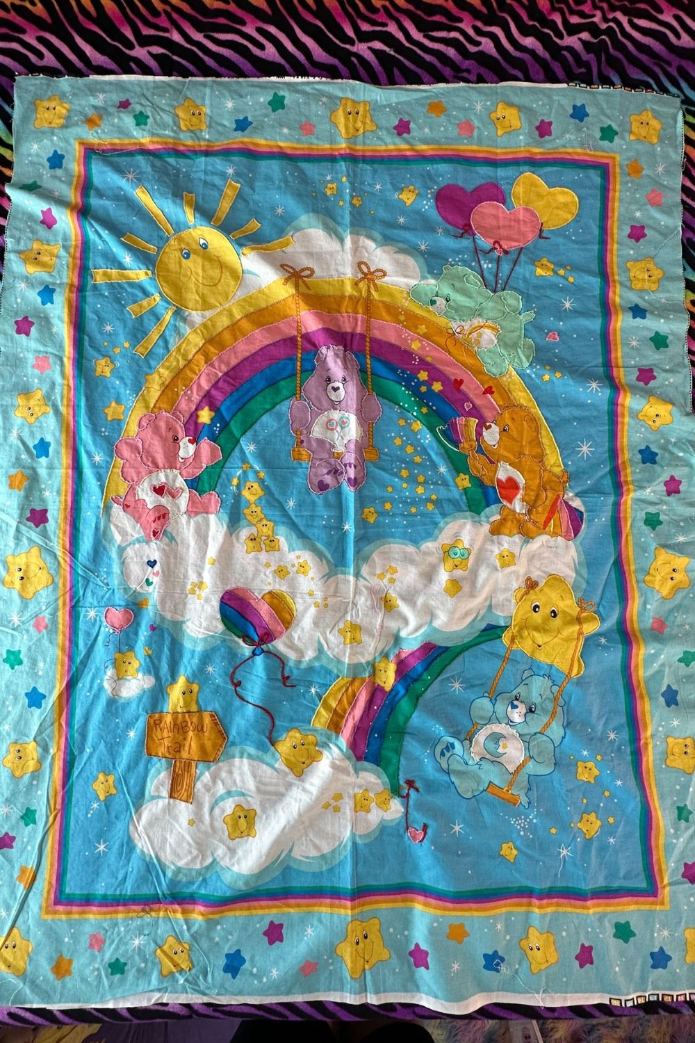 Care bear best sale baby blanket