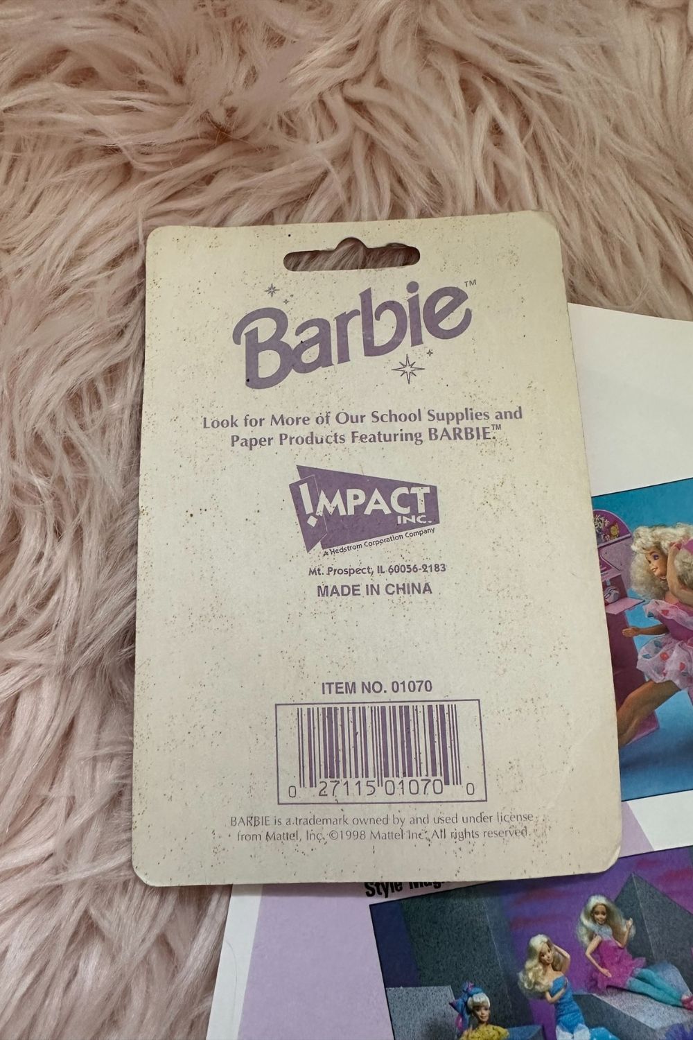 1998 BARBIE ERASERS- FLOWER AND BUTTERFLY*