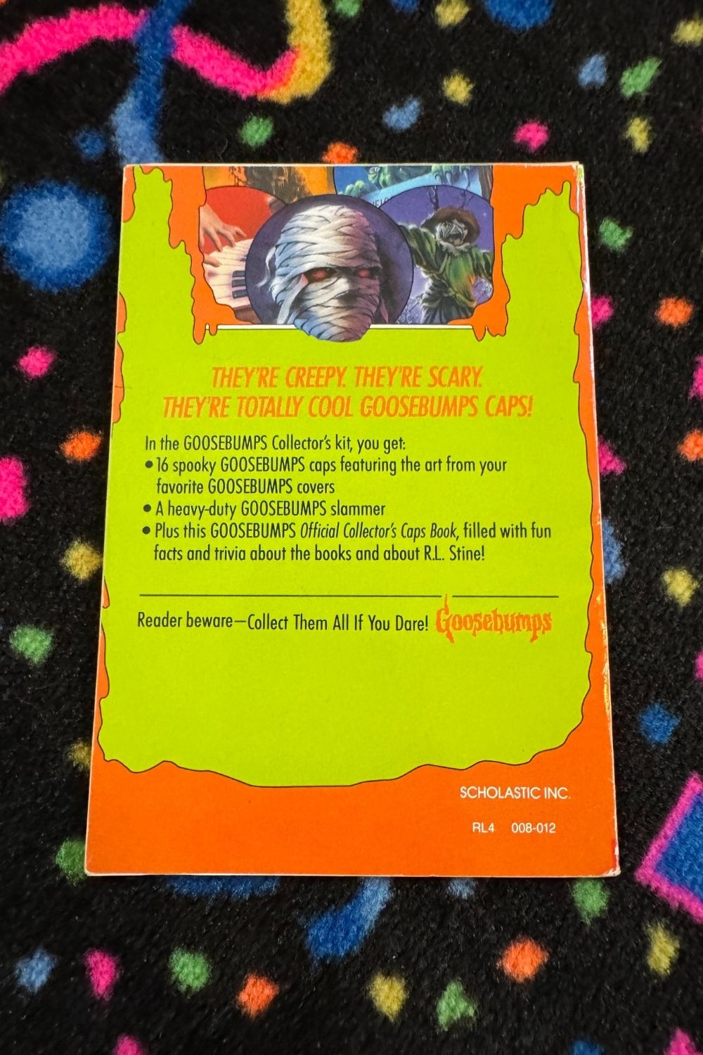 GOOSEBUMPS OFFICIAL COLLECTOR'S CAPS BOOK*