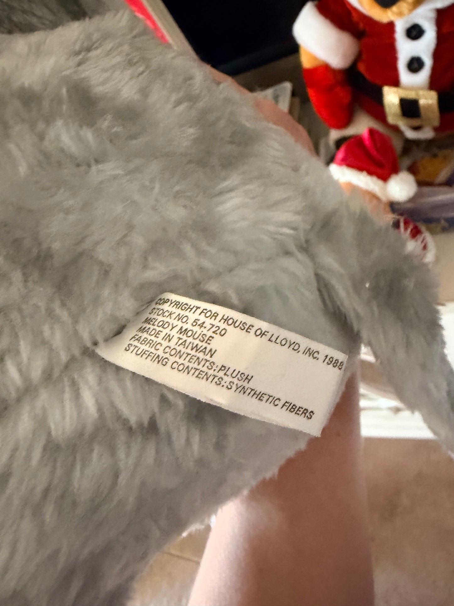 1988 Melody Mouse House of Lloyd vintage plush