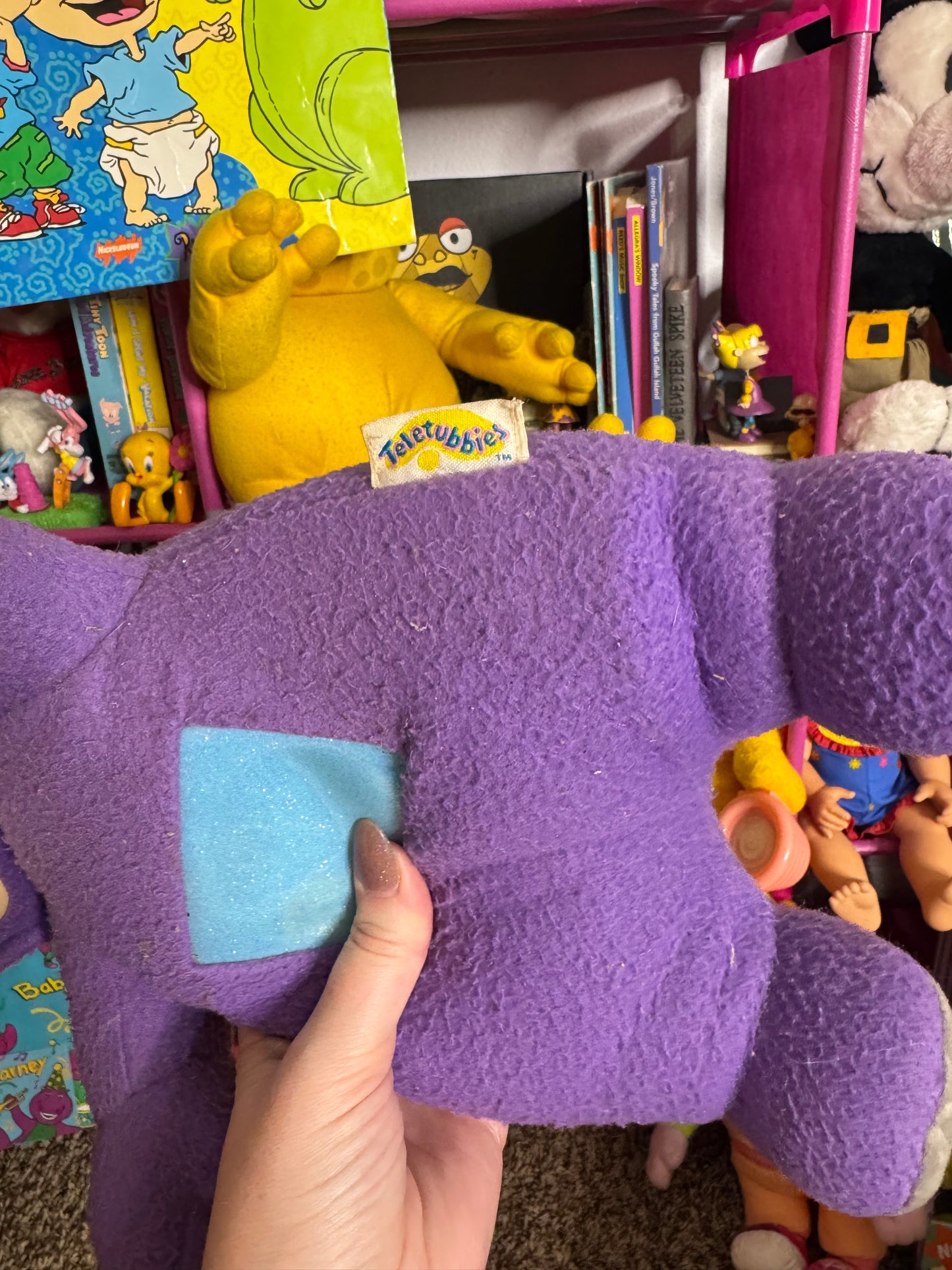 VTG Teletubbies 1998 Plush 17" Playskool Tinky Winky WORKS Talking NEW Purple