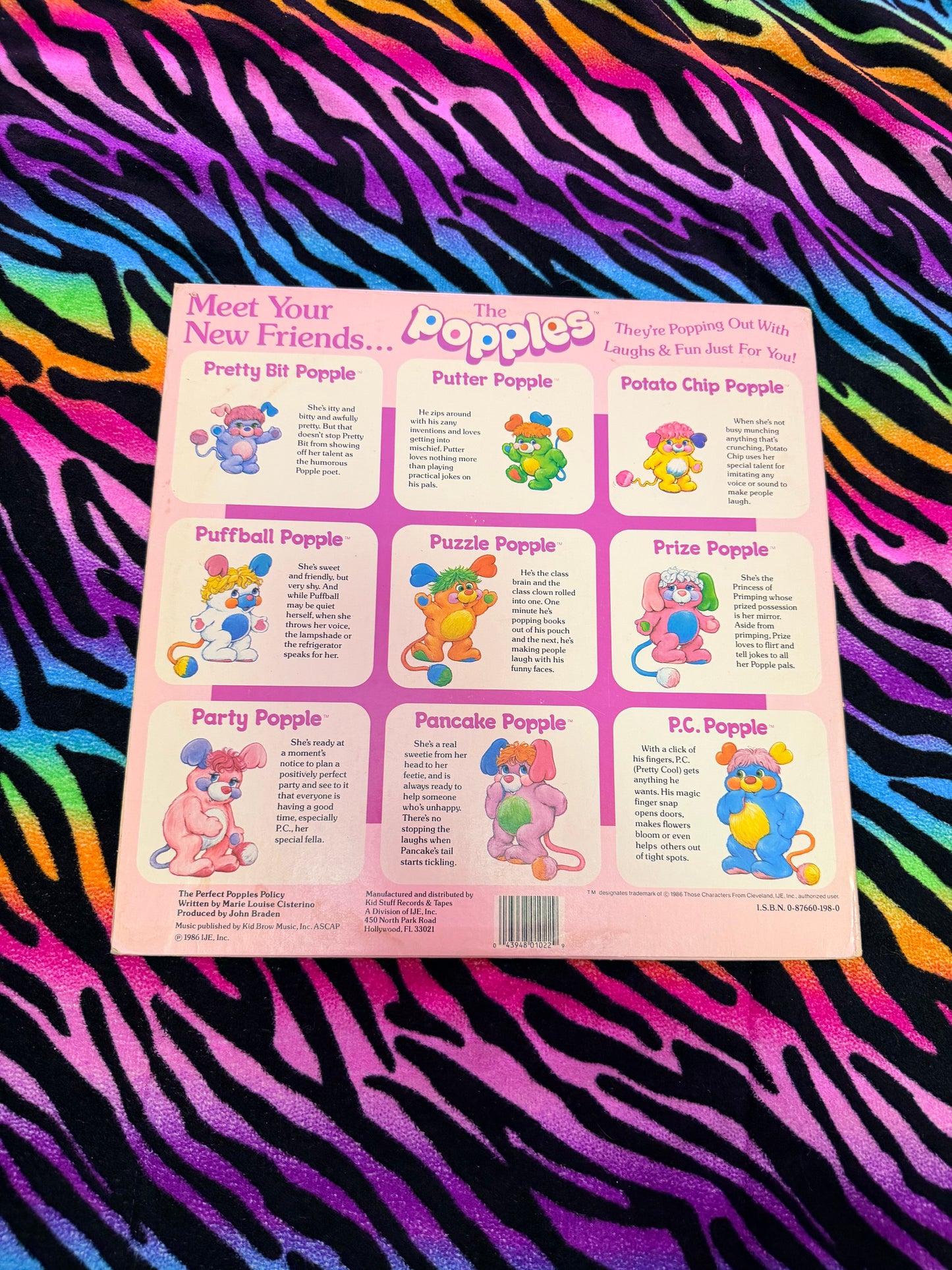 The Popples first fun-Filled album vinyl record