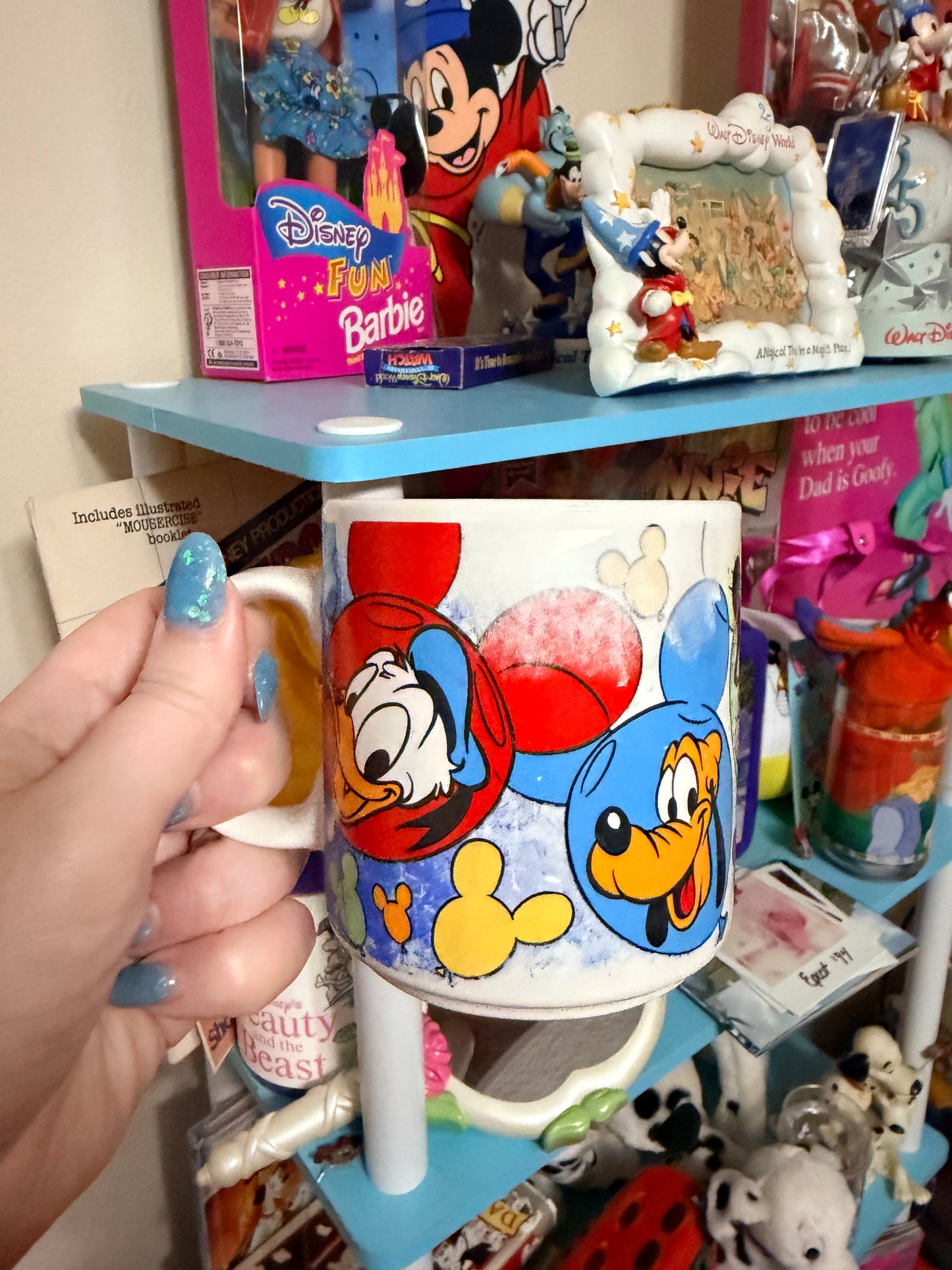 Vintage Disney balloons and faces mug