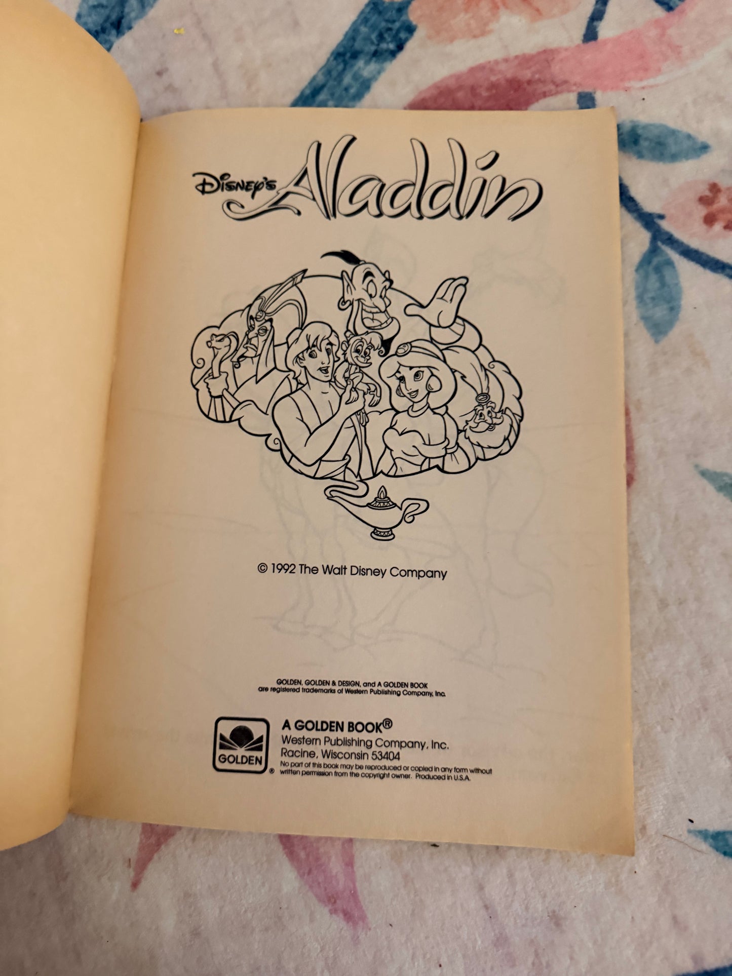 1992 Aladdin coloring book