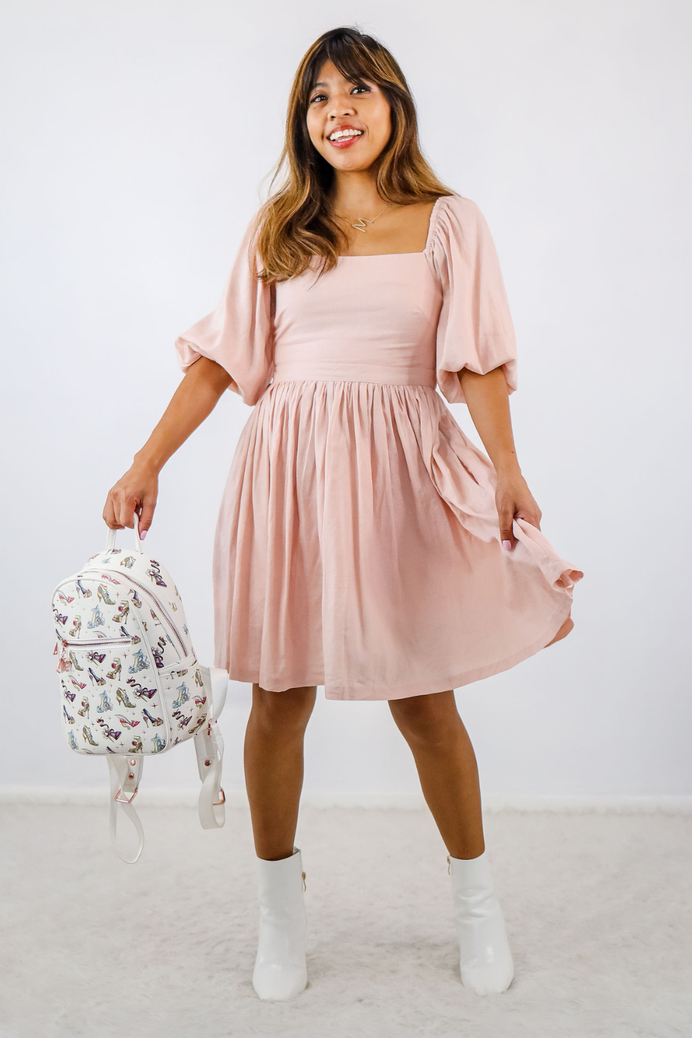 fairytale mini dress Fairytale Dream Floral Strap Mini Dress White