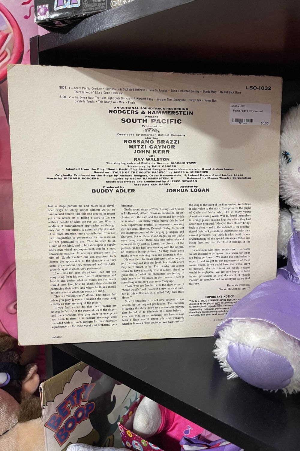 SOUTH PACIFIC VINYL RECORD*