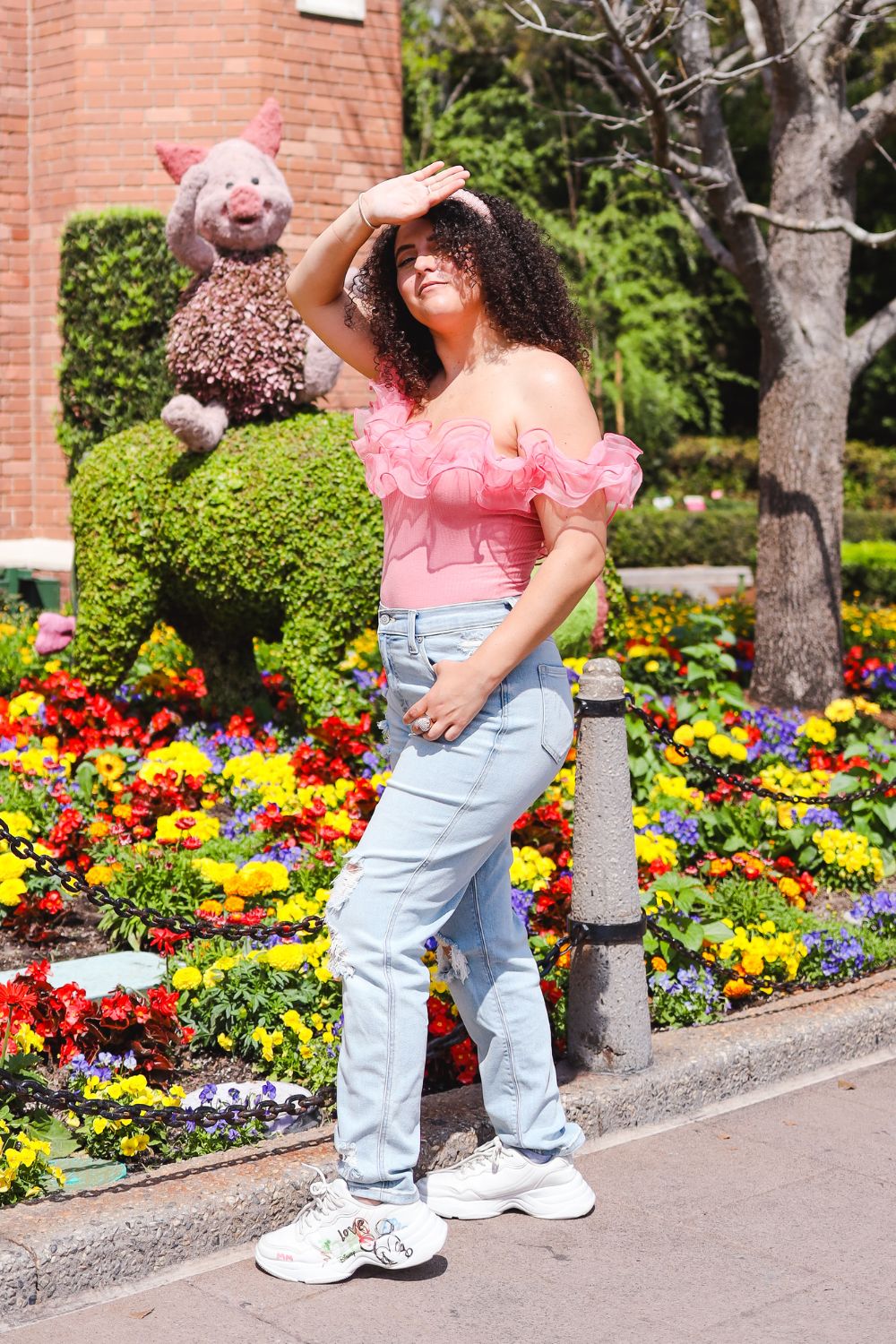 ALWAYS BLOOMING RUFFLED ORGANZA BODYSUIT