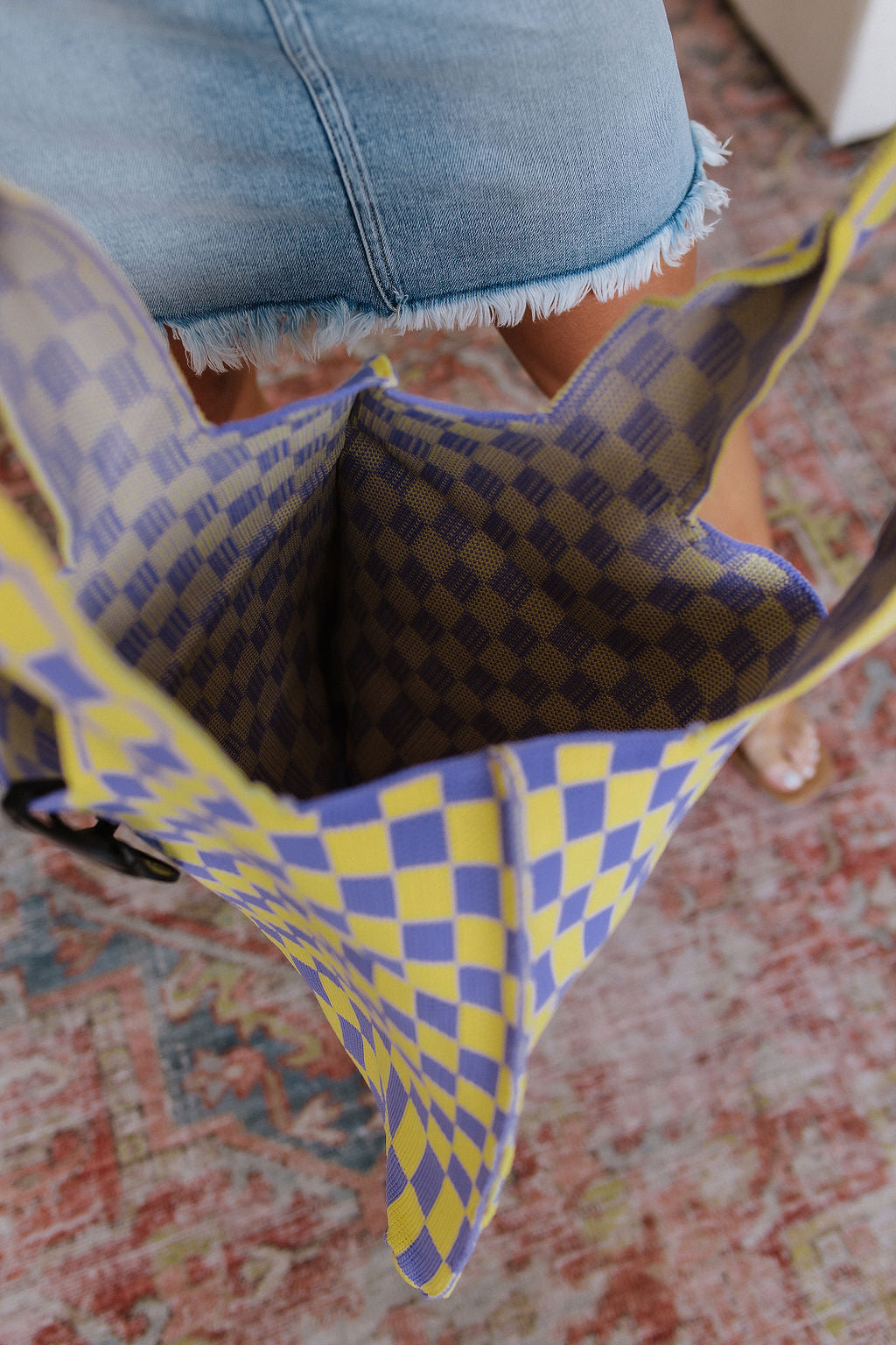 CHECKBOARD GINGHAM BIG BAG