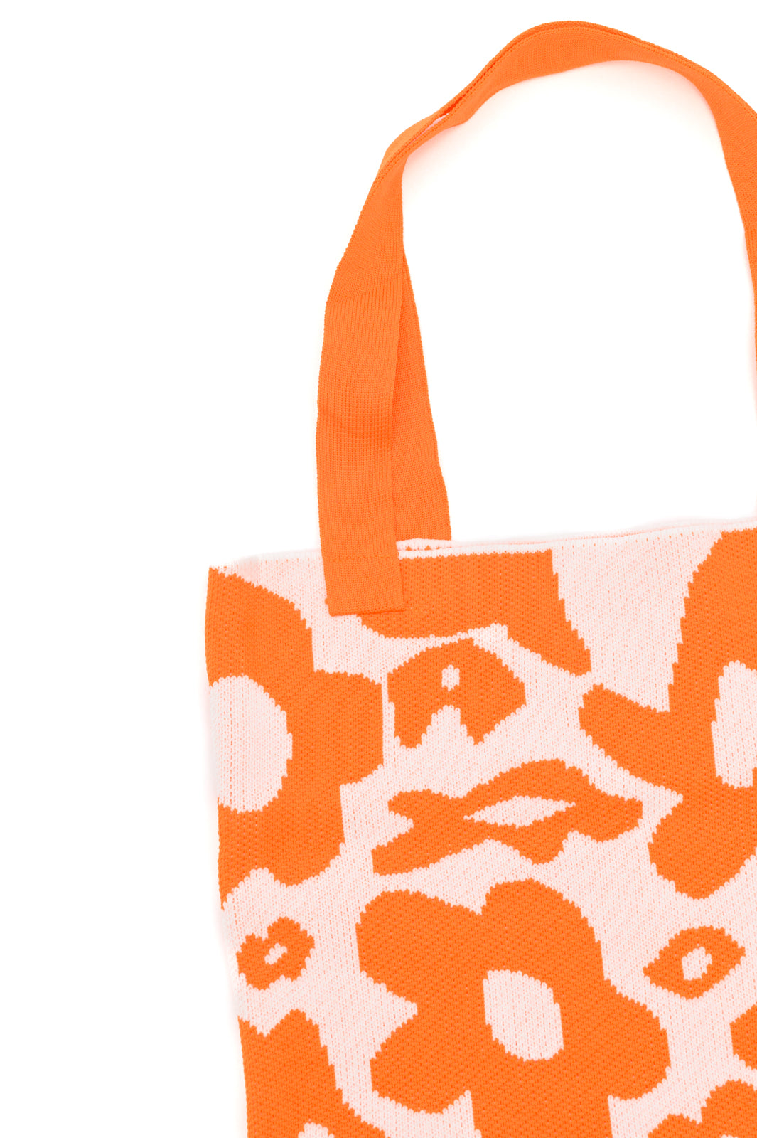 TANGERINE BLOSSOM KNIT TOTE