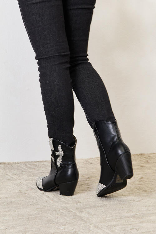 SHIMMER STEP RHINESTONE-TIPPED BOOTS