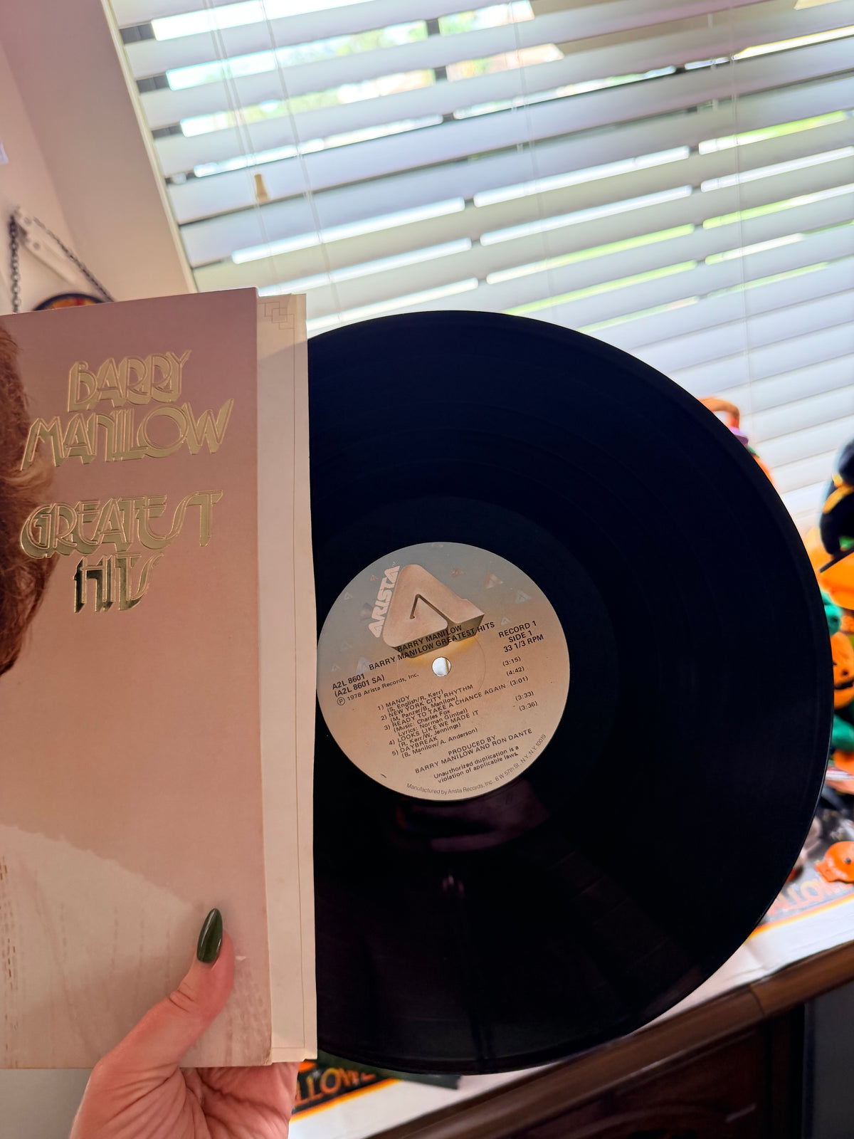 Barry Manilow greatest hits vinyl record