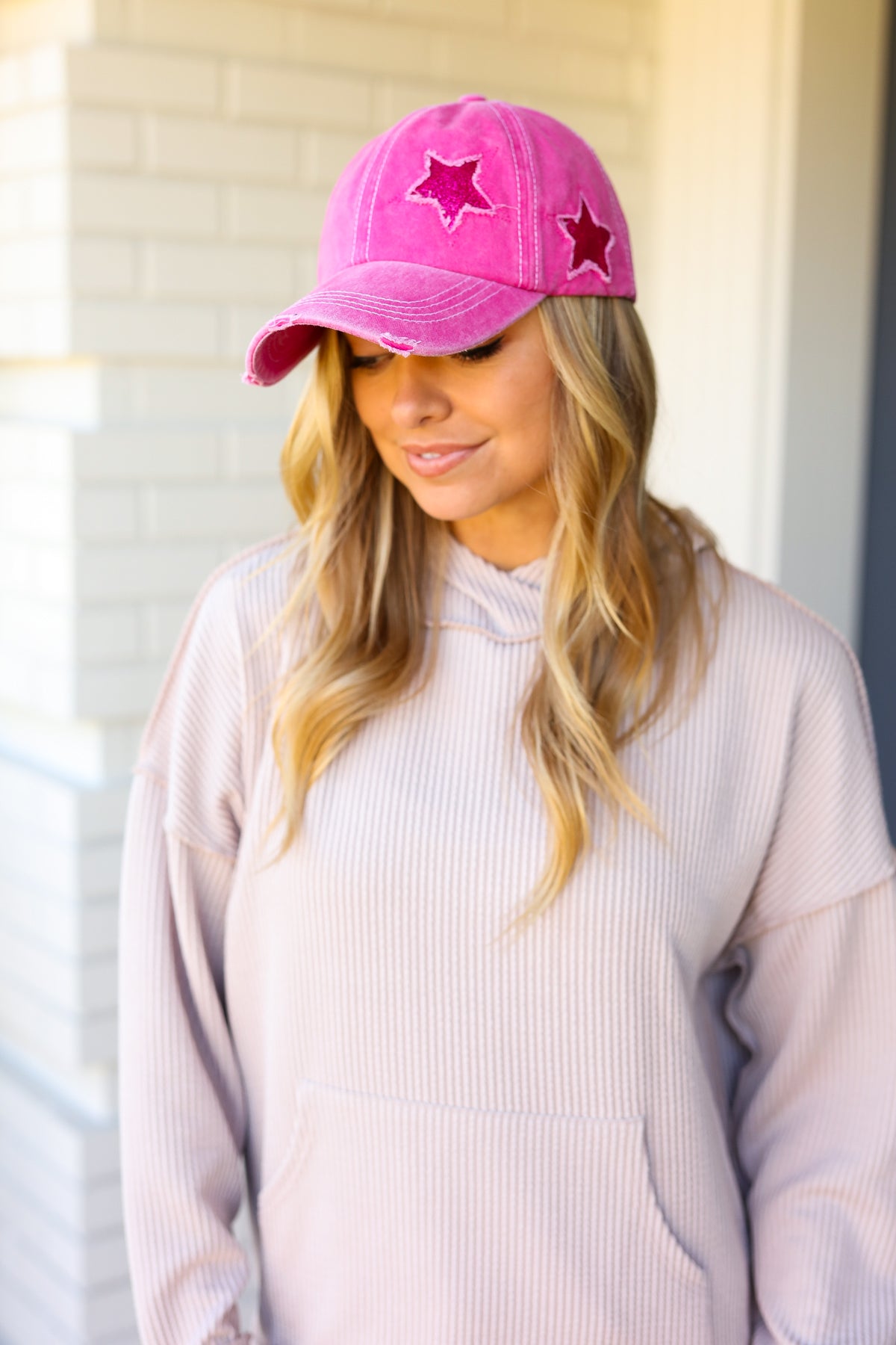 SHIMMER STAR FUCHSIA CAP