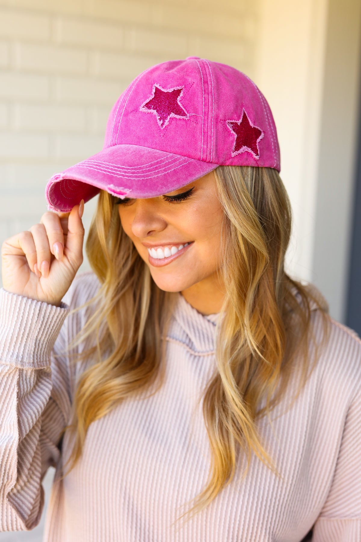 SHIMMER STAR FUCHSIA CAP