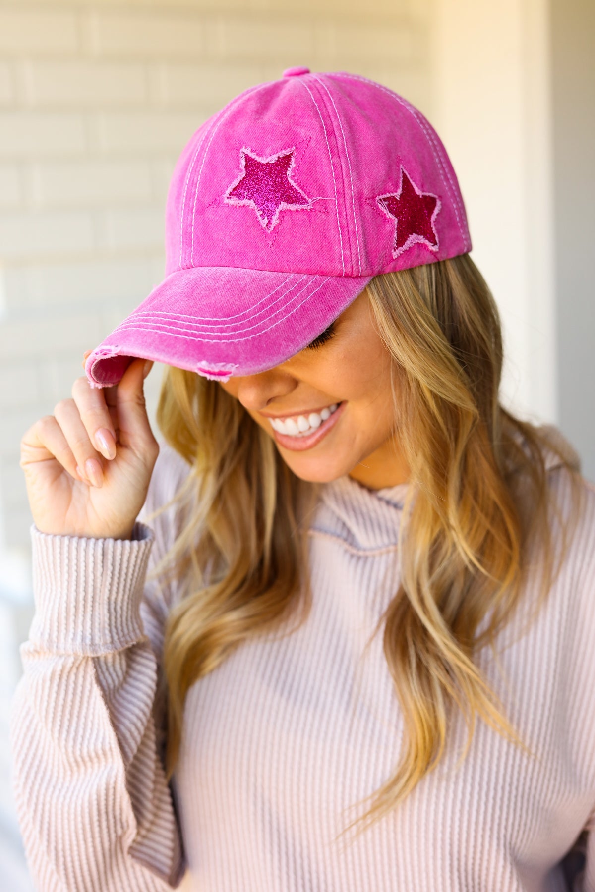 SHIMMER STAR FUCHSIA CAP