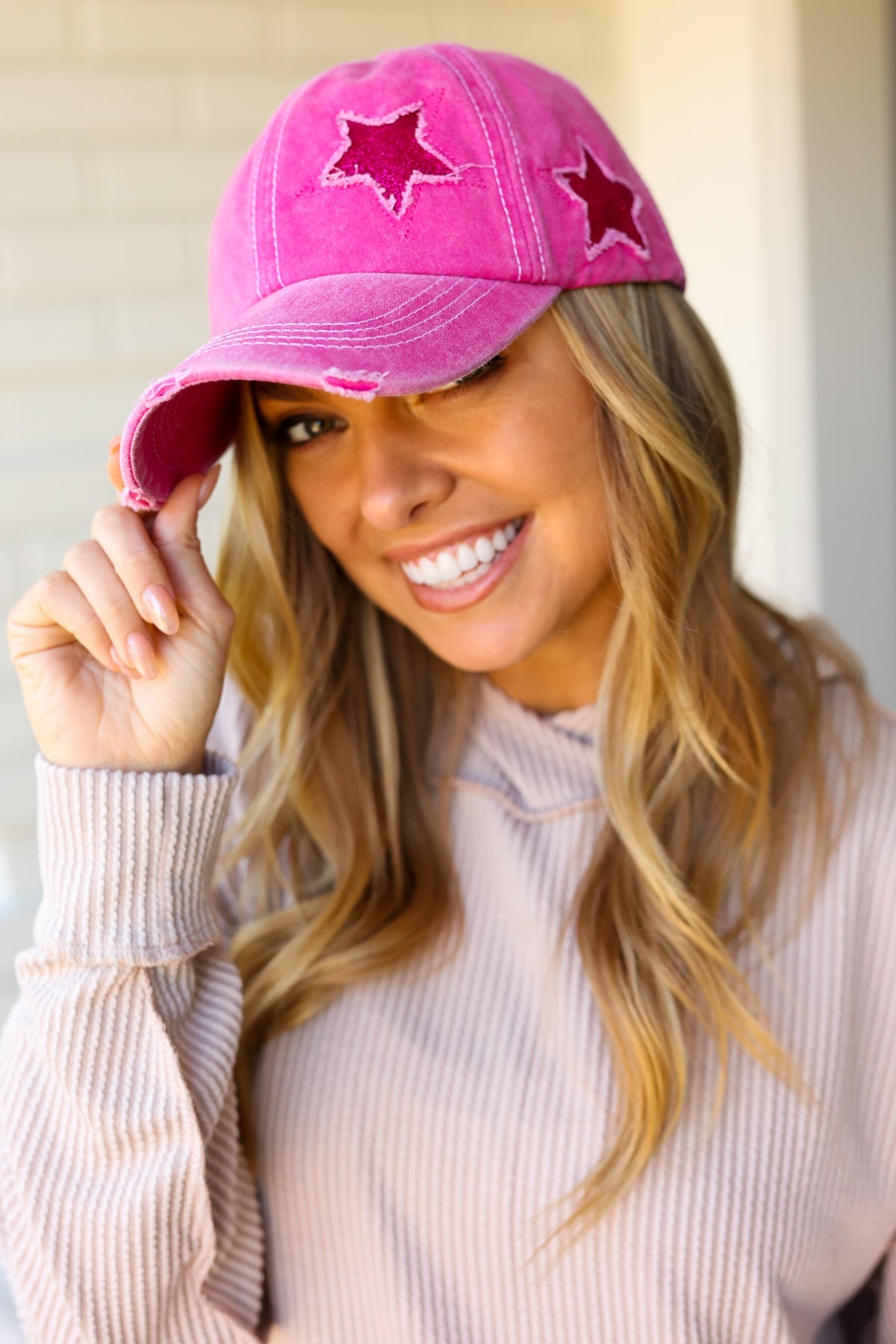 SHIMMER STAR FUCHSIA CAP