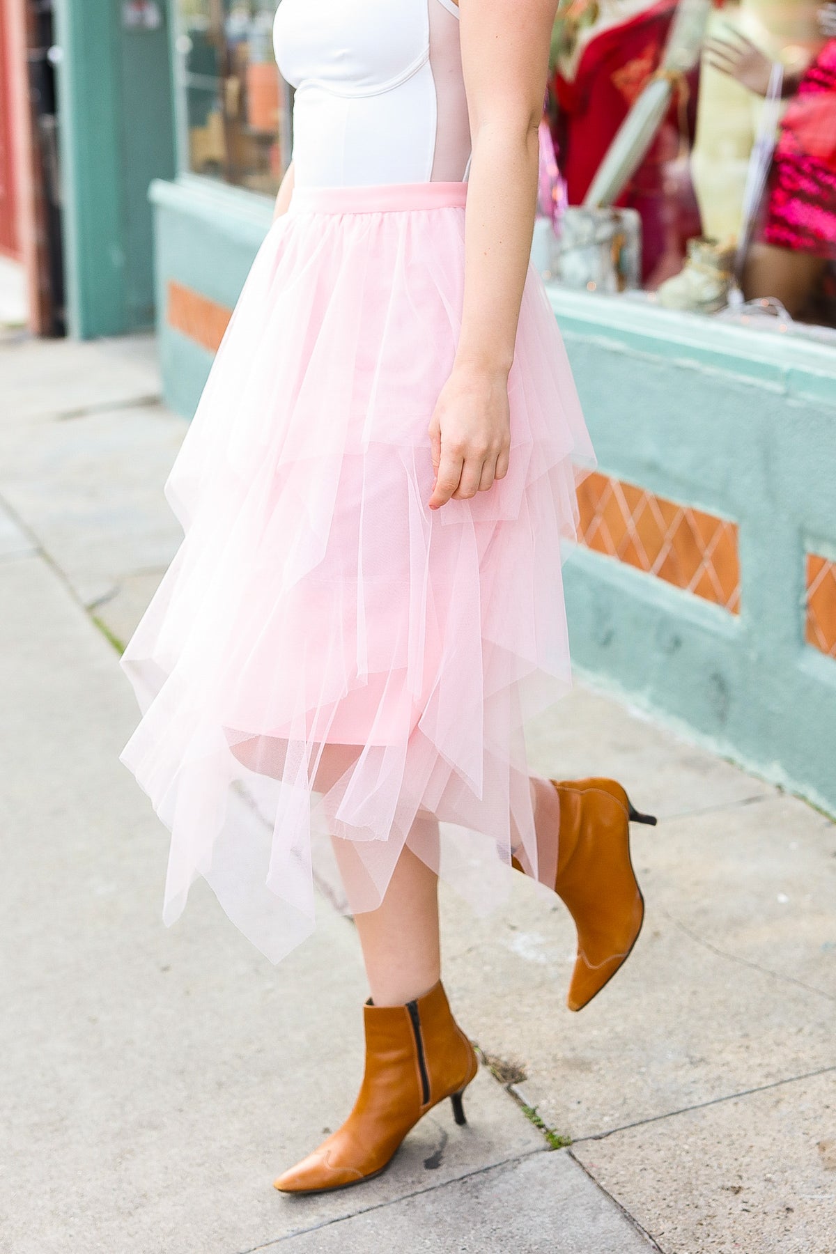 PINK LEMONADE DREAM MIDI SKIRT