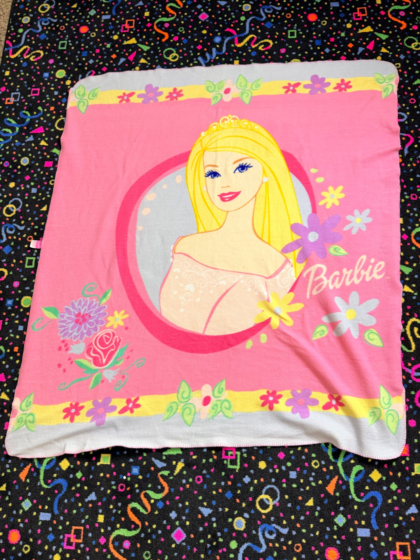 2003 Barbie Pink throw blanket