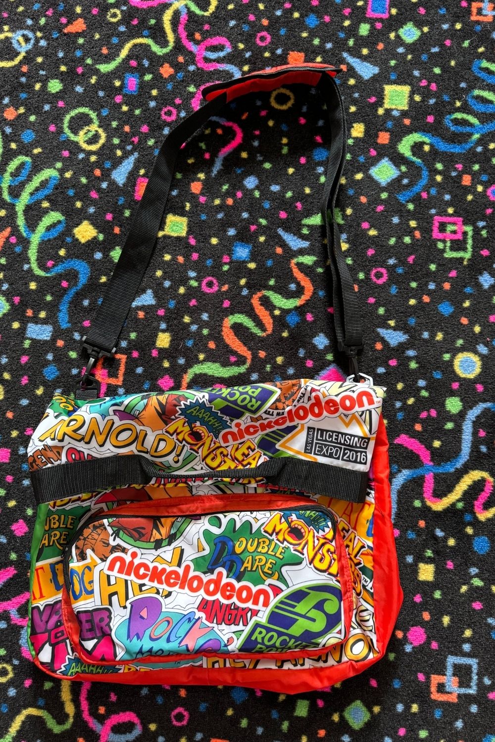 RARE NICKELODEON VINTAGE TOTE MESSENGER BAG*