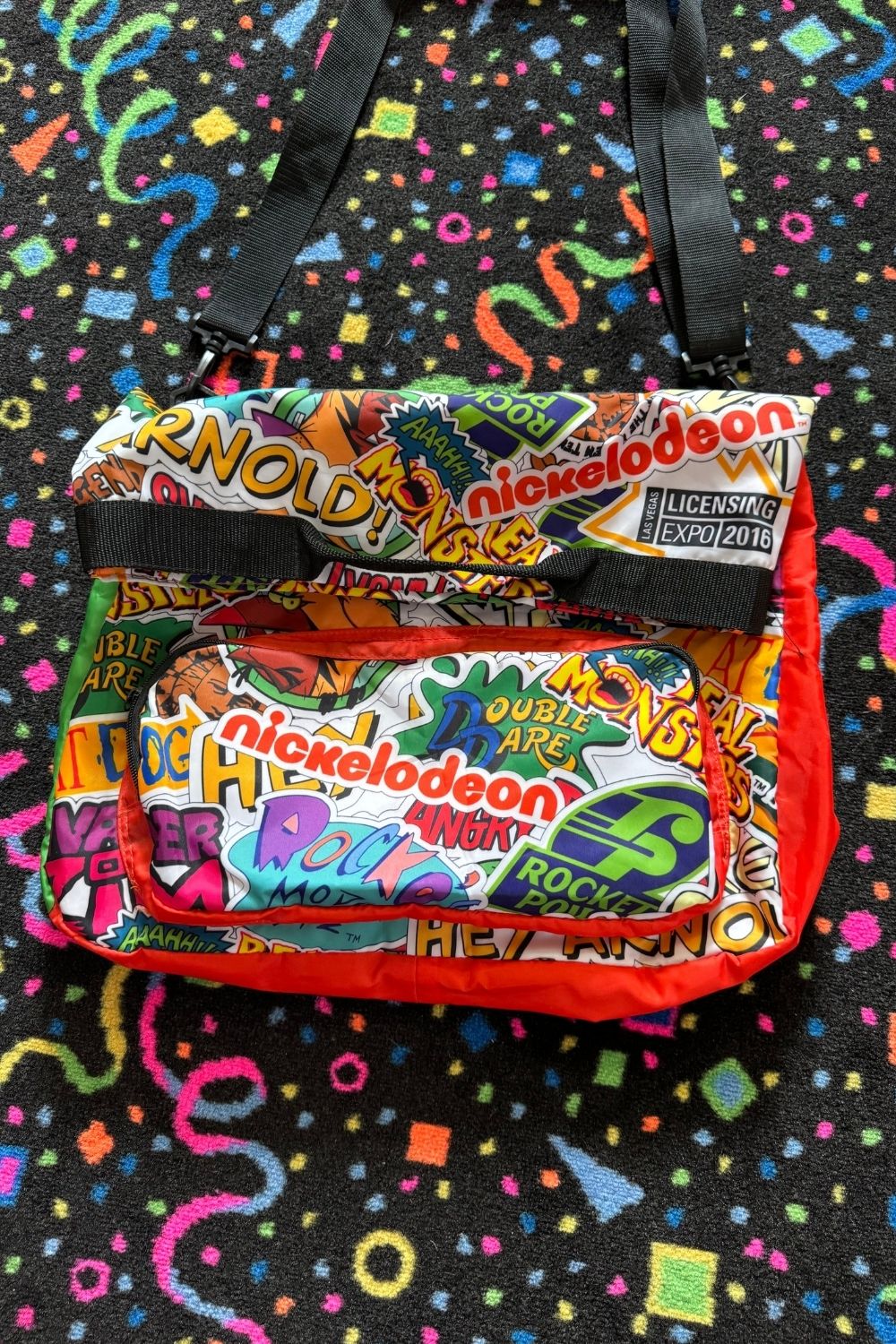 RARE NICKELODEON VINTAGE TOTE MESSENGER BAG*