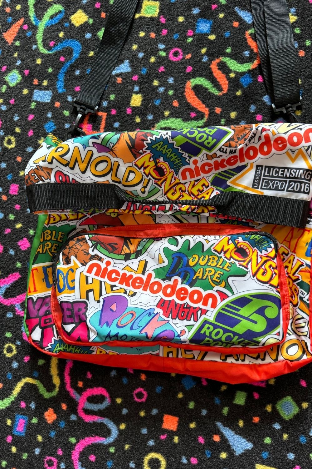 RARE NICKELODEON VINTAGE TOTE MESSENGER BAG*