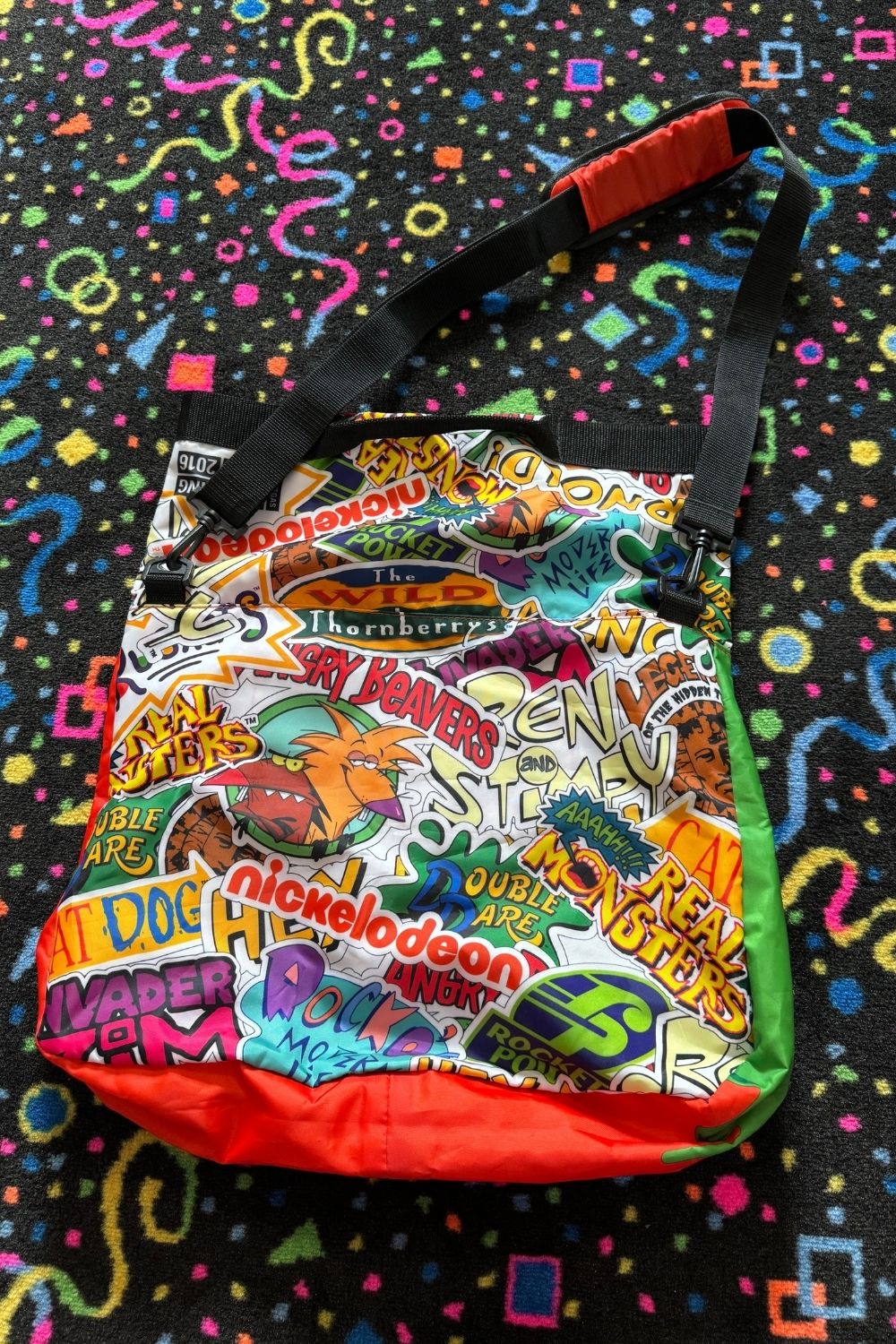 RARE NICKELODEON VINTAGE TOTE MESSENGER BAG*