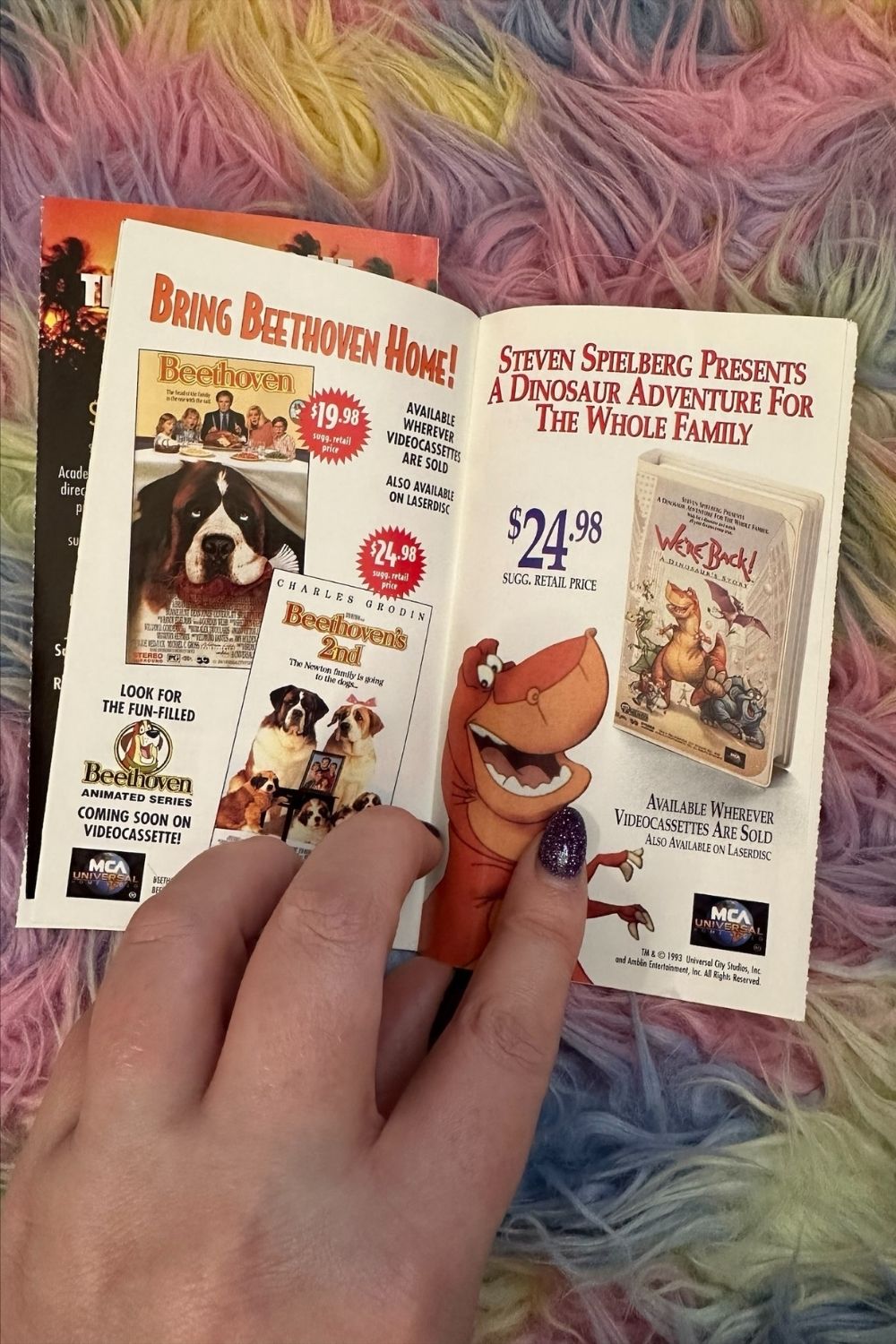 THE LITTLE RASCALS/LAND BEFORE TIME VHS REBATE BOOK*