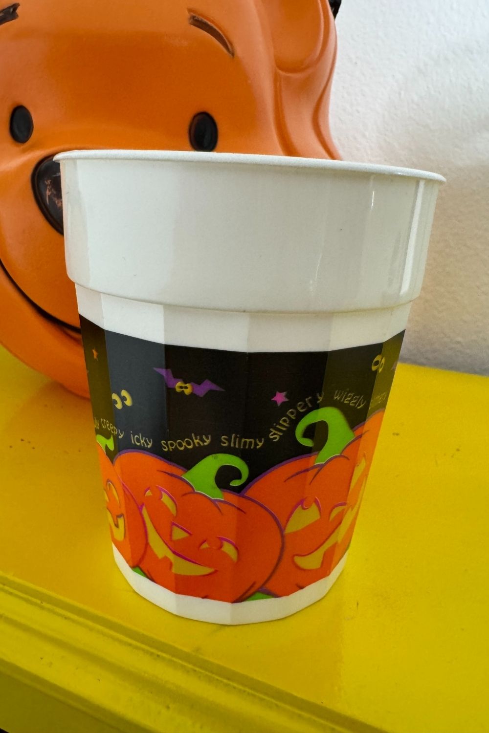 VINTAGE HALLOWEEN BLACK PUMPKIN CUP*