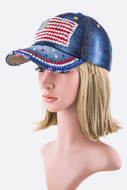 YANKEE DOODLE BLING CAP