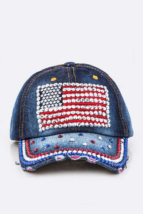 YANKEE DOODLE BLING CAP