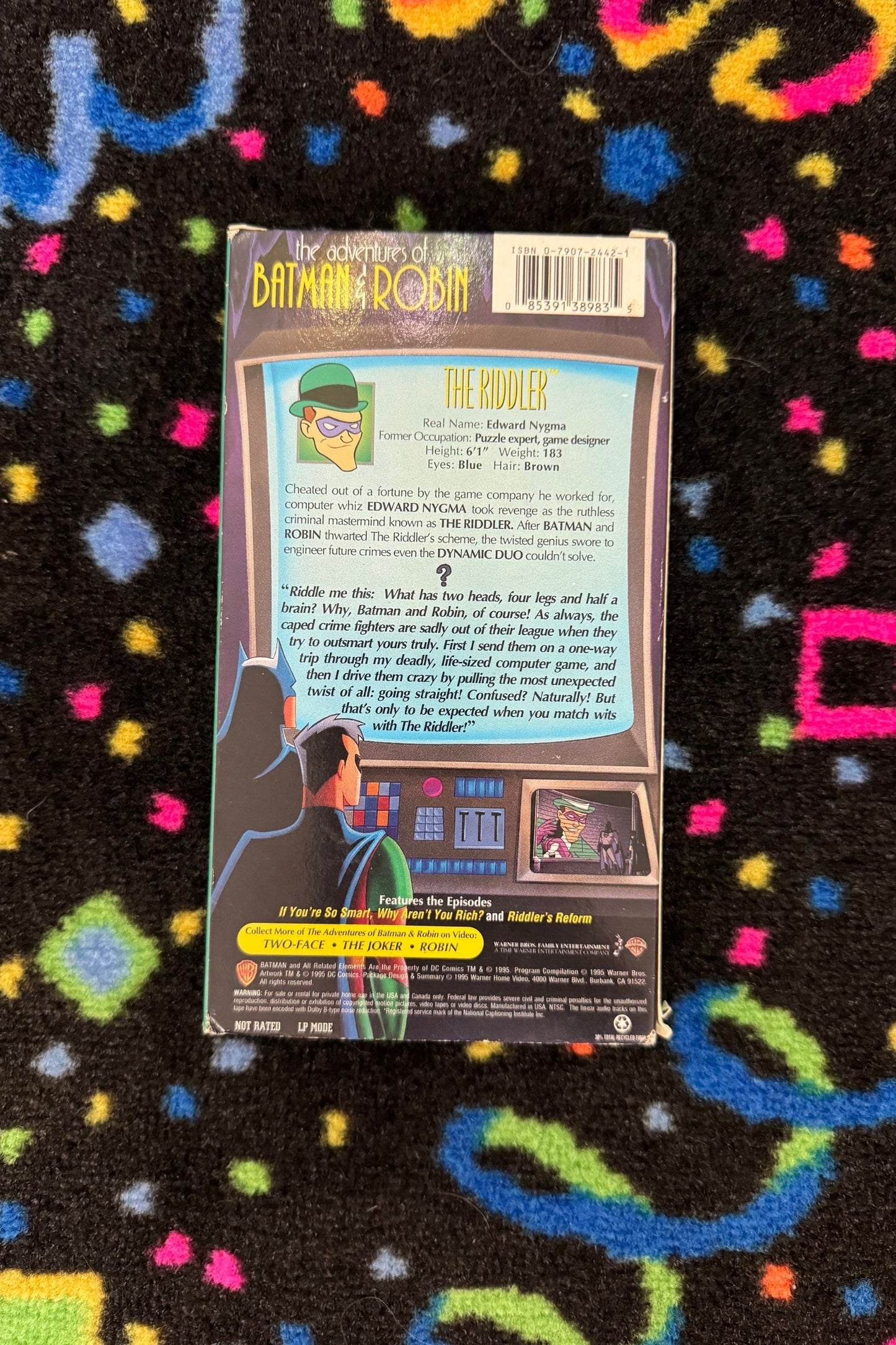 THE ADVENTURES OF BATMAN & ROBIN: THE RIDDLER VHS*