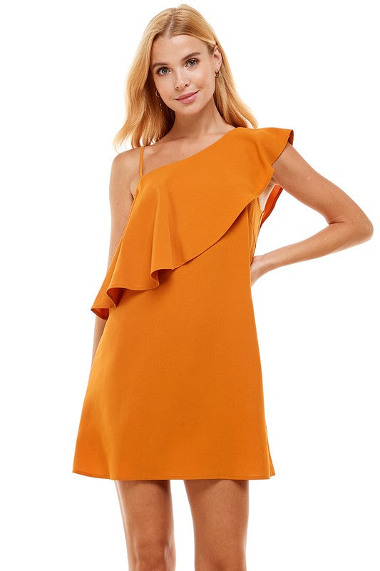 BAND OF GOLD ONE SHOULDER DRESS