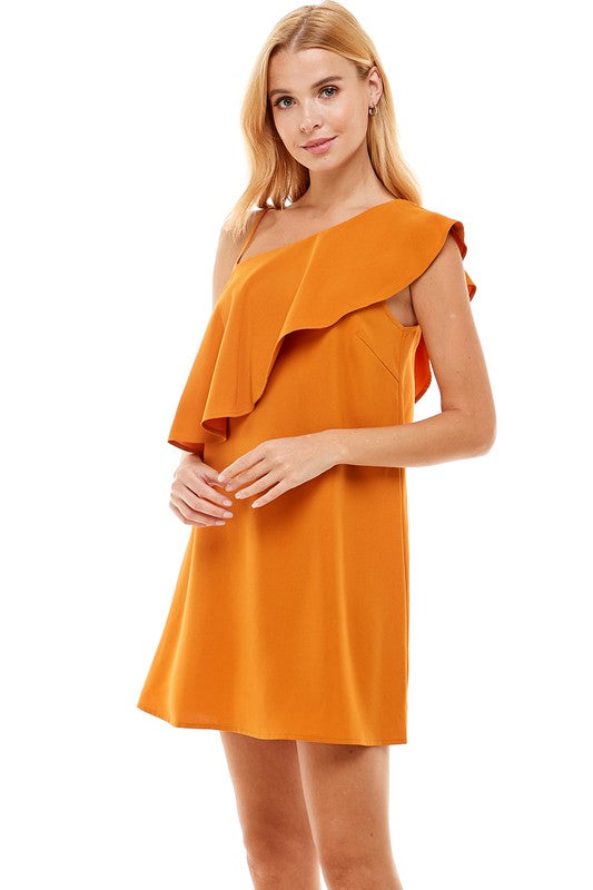 BAND OF GOLD ONE SHOULDER DRESS