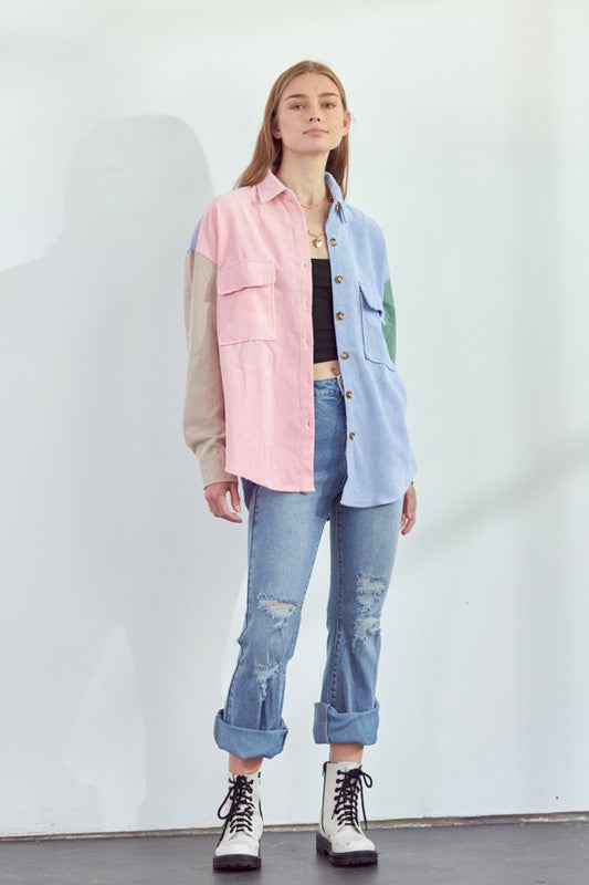 KALEIDOSCOPE COLOR BLOCK SHIRT