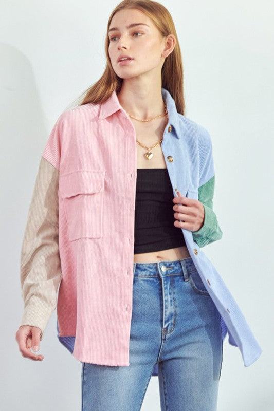 KALEIDOSCOPE COLOR BLOCK SHIRT