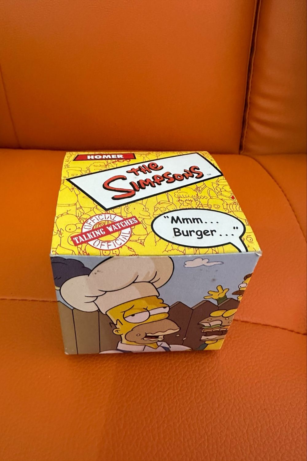 2002 BURGER KING THE SIMPSONS HOMER "MMM BURGER" TALKING WATCH*