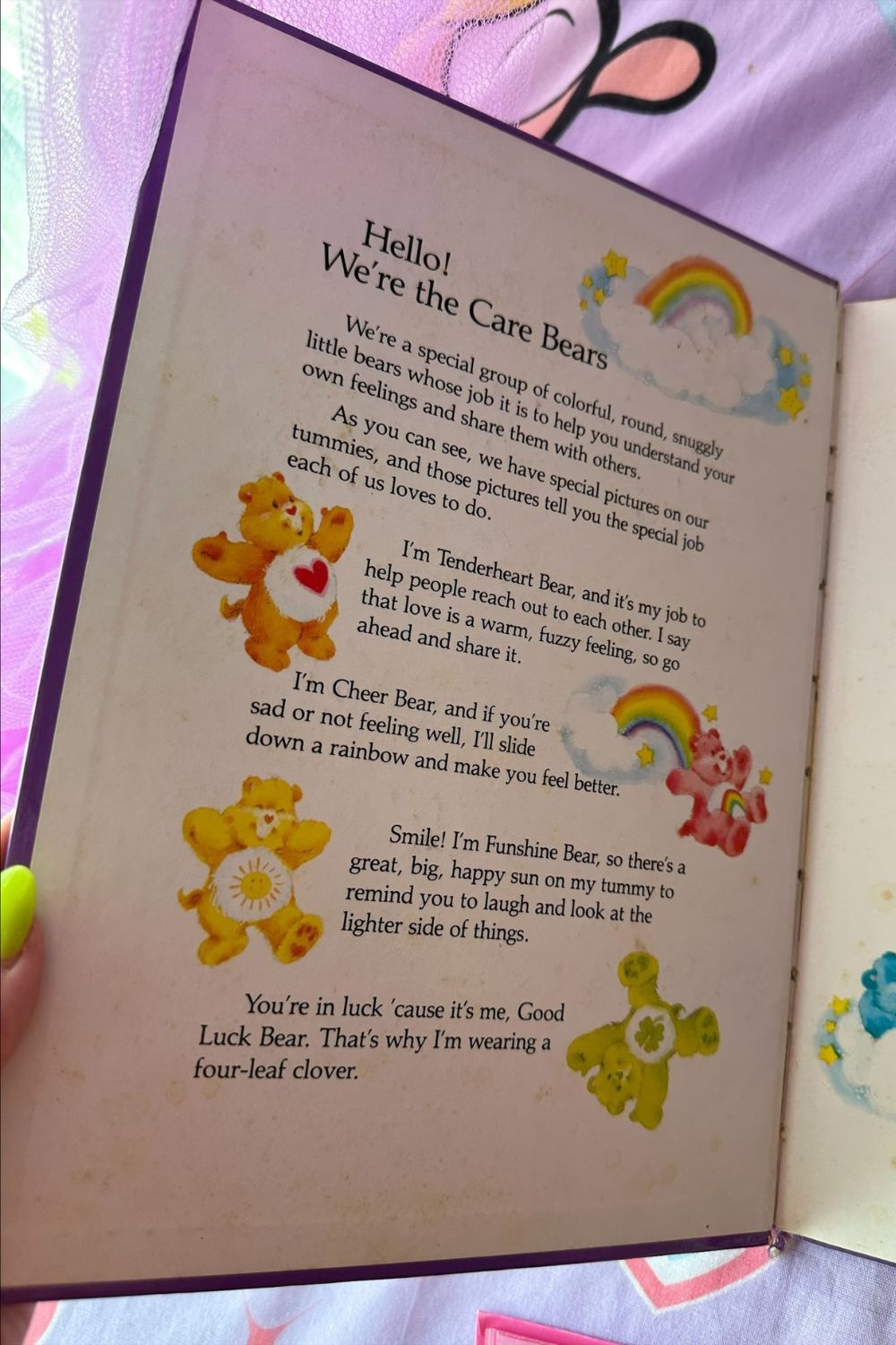 VINTAGE 1980'S CARE BEARS "YOUR BEST WISHES CAN COME TRUE" BOOK*