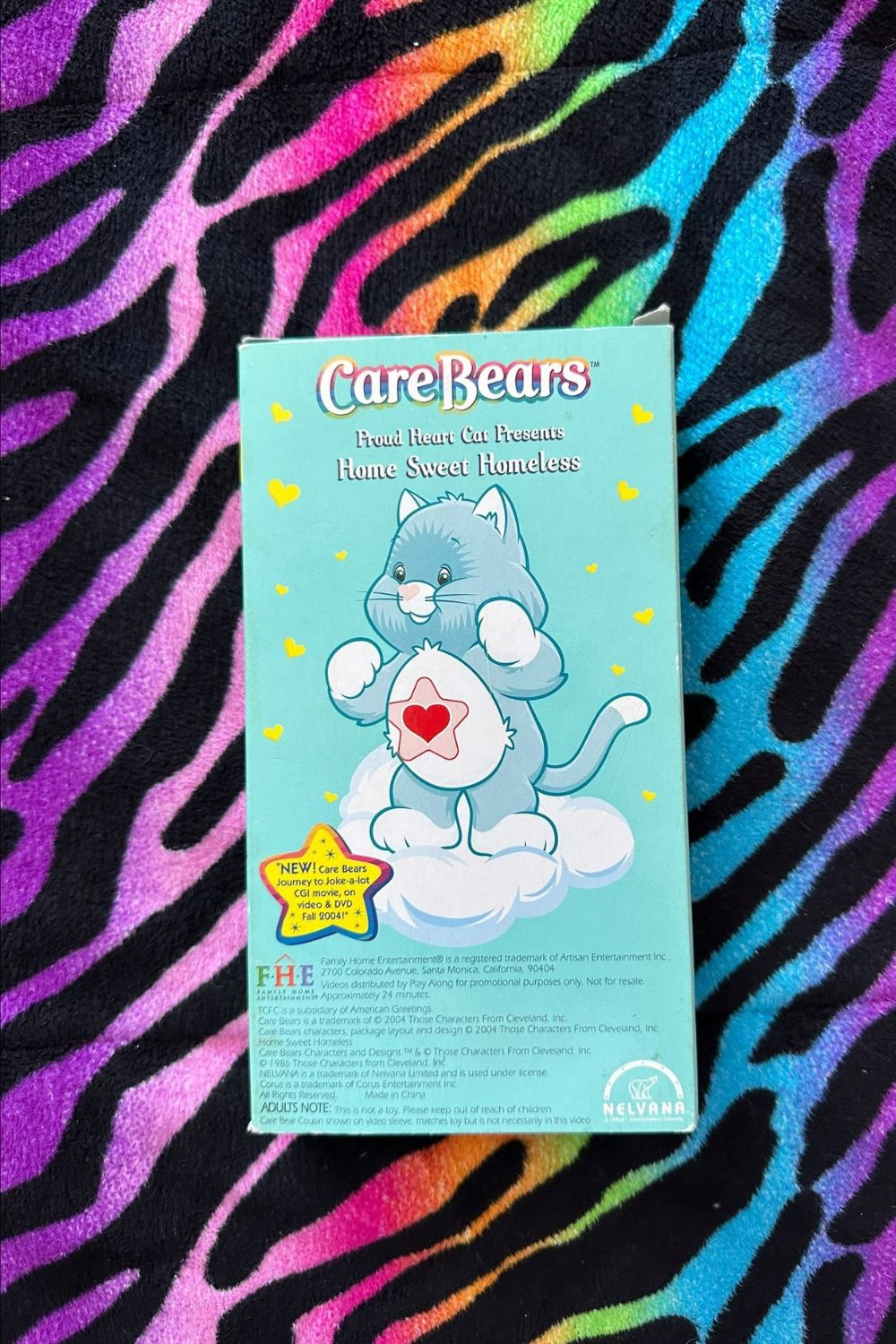 CARE BEARS- PROUD HEART CAT PRESENTS "HOME SWEET HOMELESS" VHS*