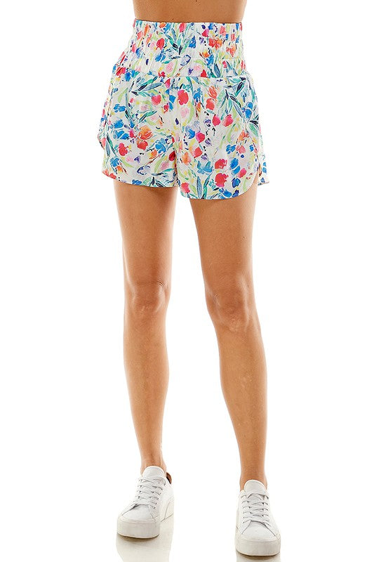 U REMIND ME FLORAL ATHLETIC SHORT