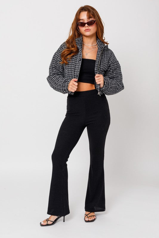 READY TO SLEIGH TWEED CROP JACKET