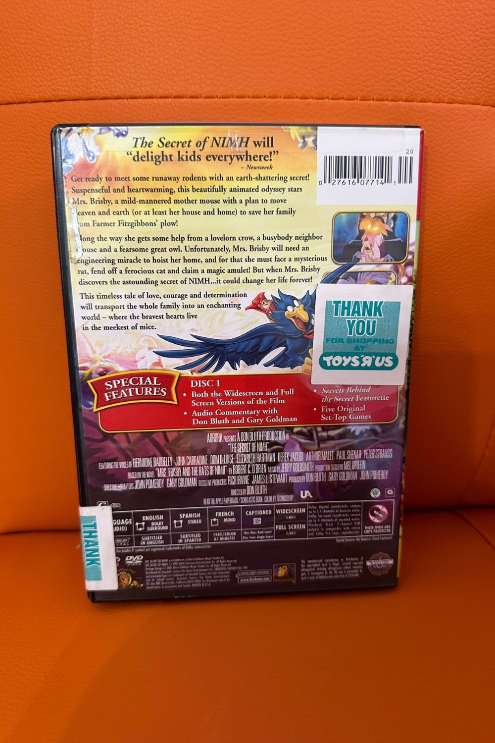 THE SECRET OF NIMH - FAMILY FUN EDITION DVD*