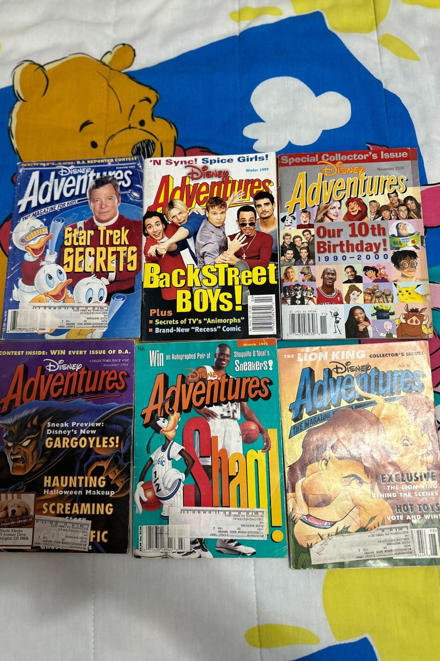 DISNEY ADVENTURES SET OF 6 BUNDLE*