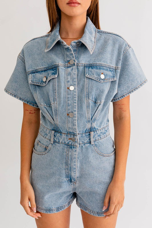 GROOVY JEAN ROMPER