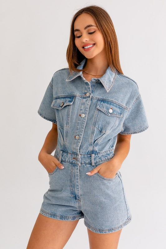 GROOVY JEAN ROMPER