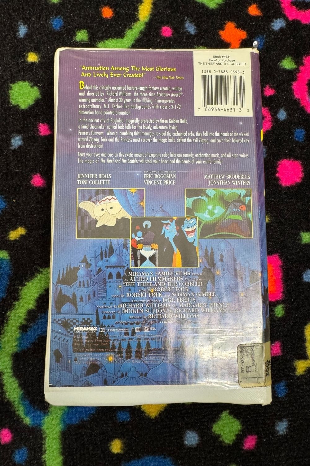 THE THIEF AND THE COBBLER VHS*