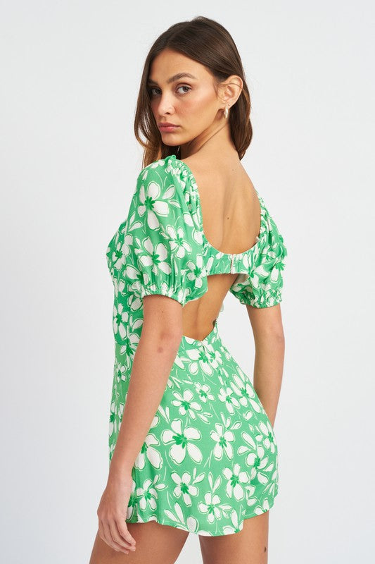 THROUGH THE MEADOW ROMPER WITH CUT OUT