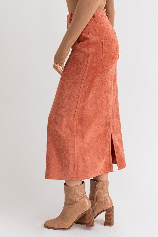 NOSTALGIC CORDUROY FLOW MAXI