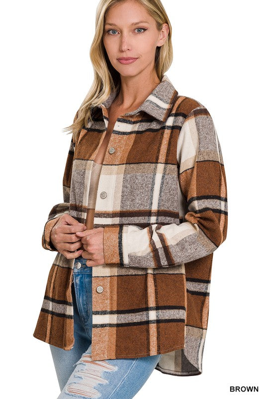 WEAVE PLAID WANDERLUST SHACKET