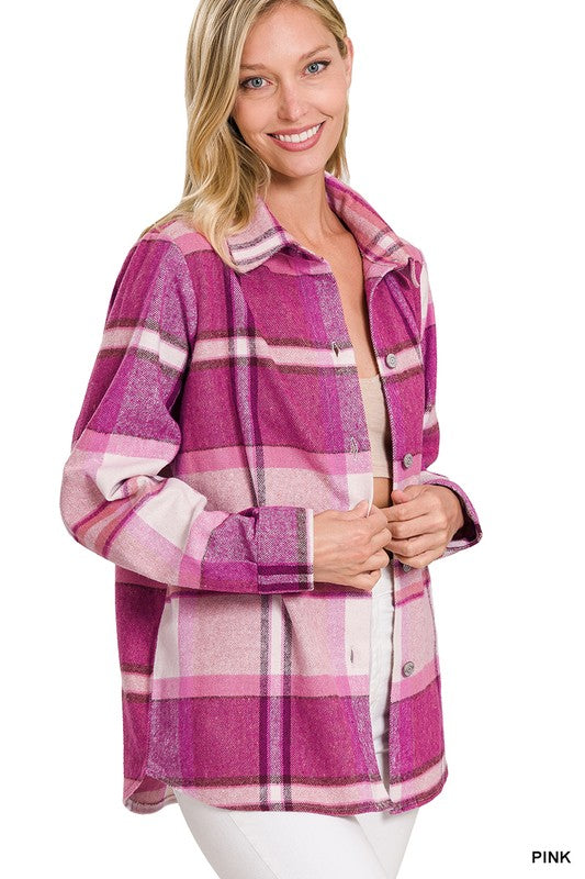 WEAVE PLAID WANDERLUST SHACKET