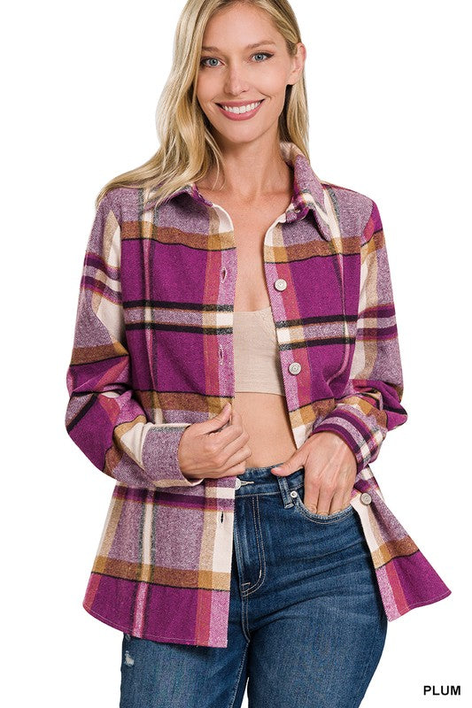 WEAVE PLAID WANDERLUST SHACKET